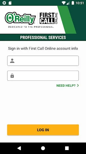 O’Reilly First Call VIN Scan Screenshot 1