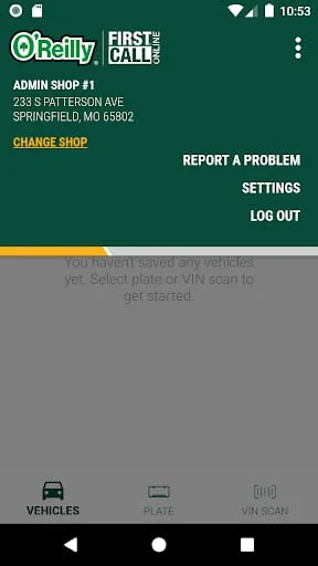 O’Reilly First Call VIN Scan Screenshot 3