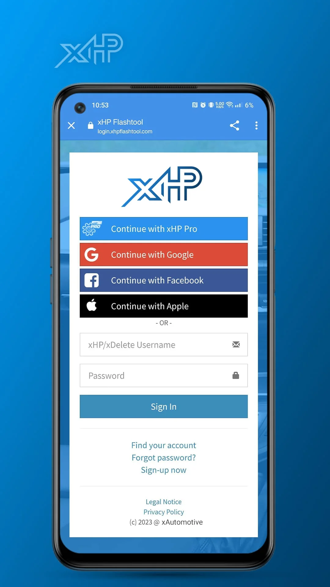 xHP Flashtool Screenshot 1