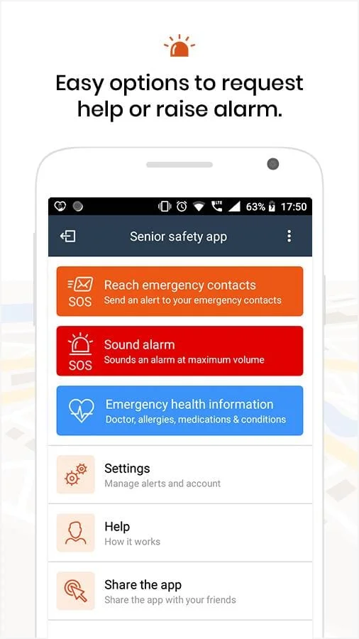 Senior Safety App Screenshot 1