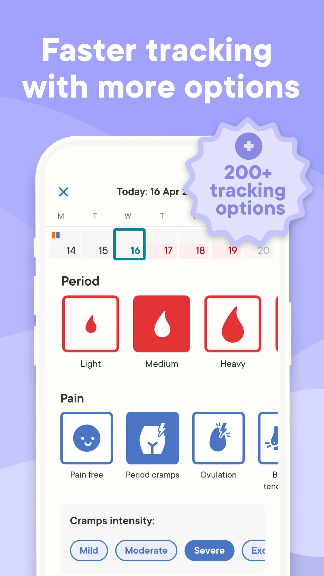 Clue Period & Cycle Tracker Screenshot 2