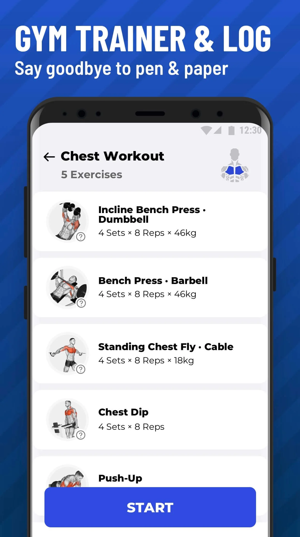 Gym Workout Tracker: Gym Log Screenshot 1