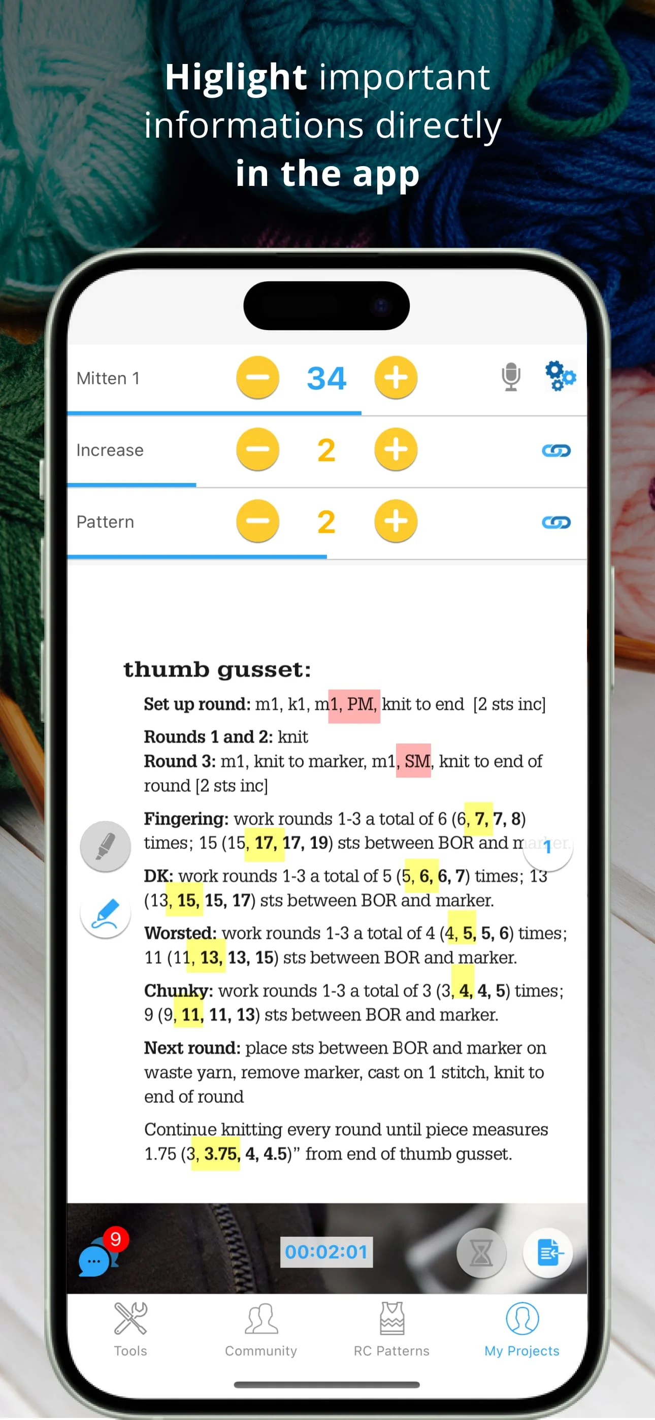 My Row Counter: Knit & Crochet Screenshot 4