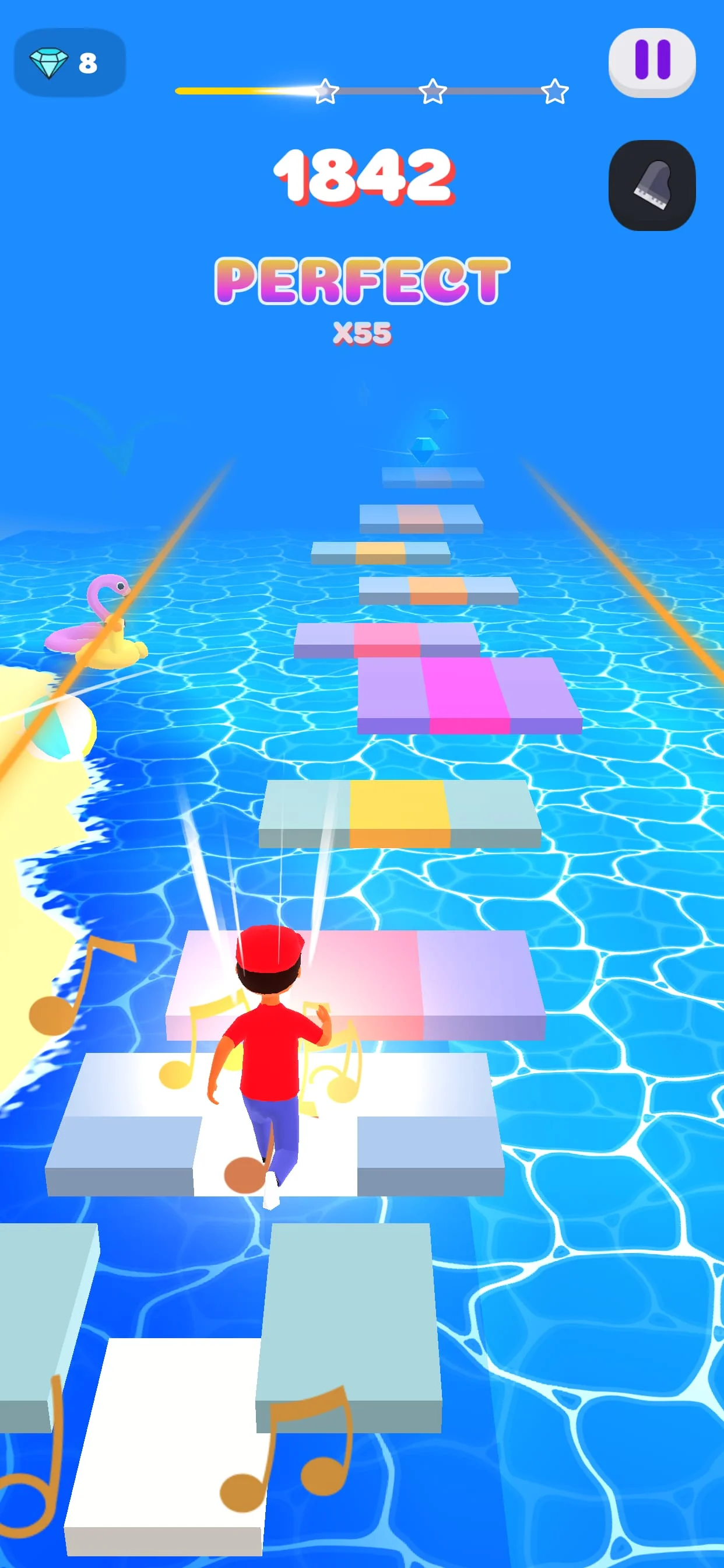 Melody Run - Cute Popcat Music Screenshot 1