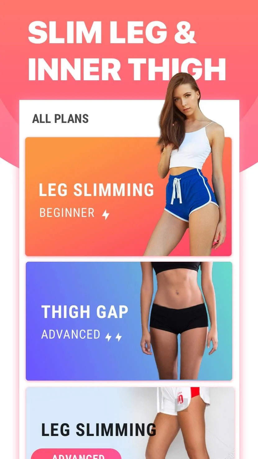 Leg Workouts - Tone up & Slim Screenshot 1