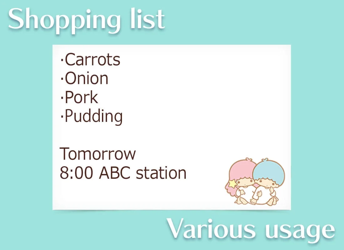 Notepad Little Twin Stars Screenshot 2