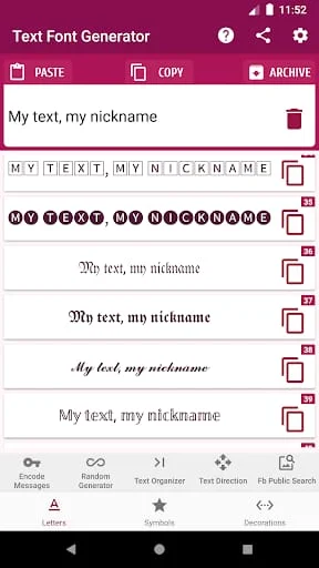 Text Font Generator Screenshot 1