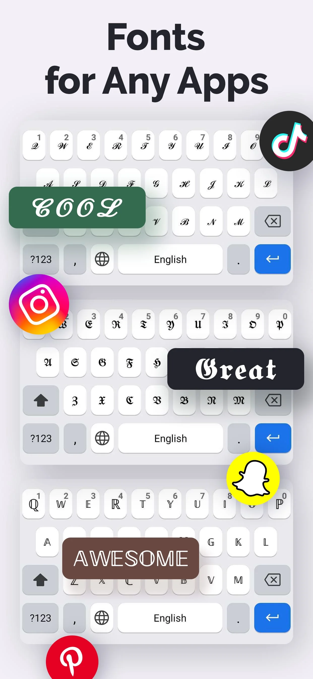Fonts Art: Cute Keyboard Font Screenshot 1