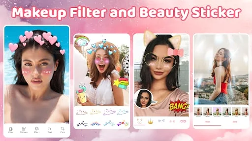 Holiday Sticker Filter Make Up Screenshot 1