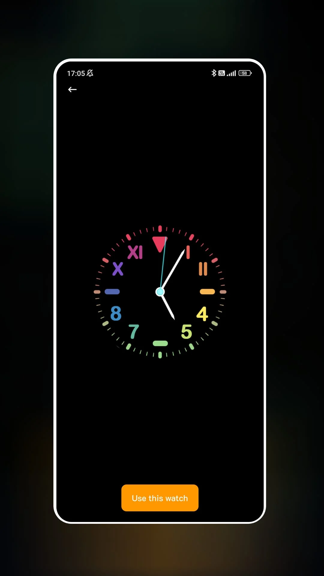 Neon Clock Wallpaper Screenshot 2