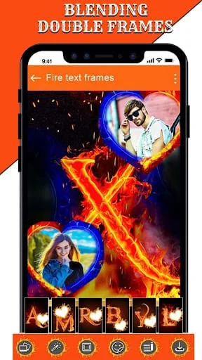 Fire Text Photo Frames App Screenshot 4