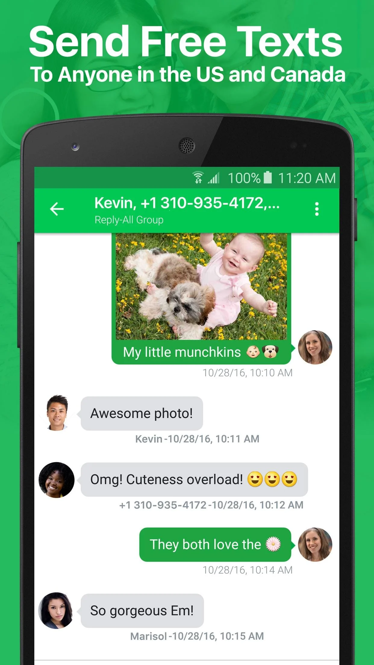 textPlus: Text Message + Call Screenshot 1