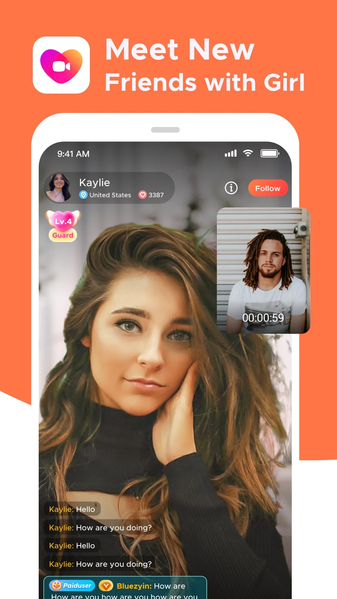 Live Chat Video Call-Whatslive Screenshot 1