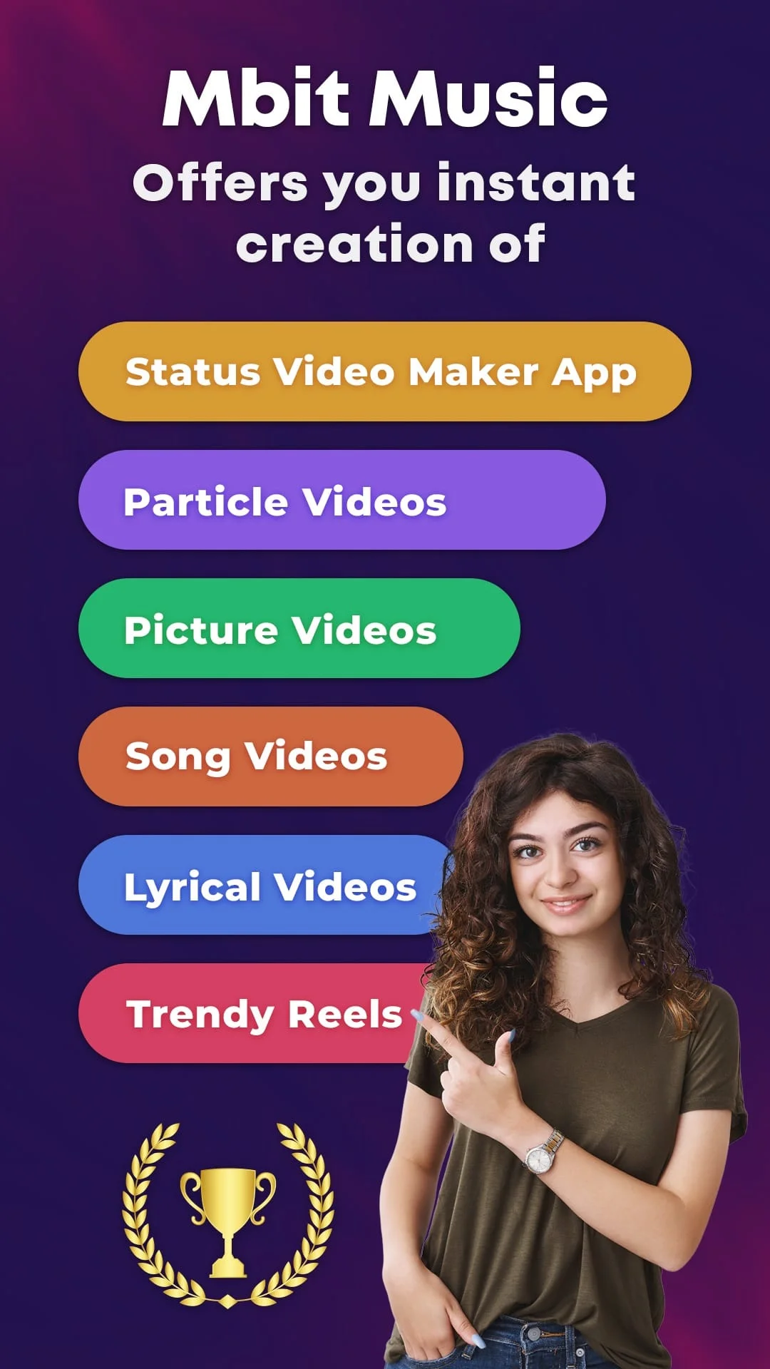 MBit Music Video Status Maker Screenshot 1