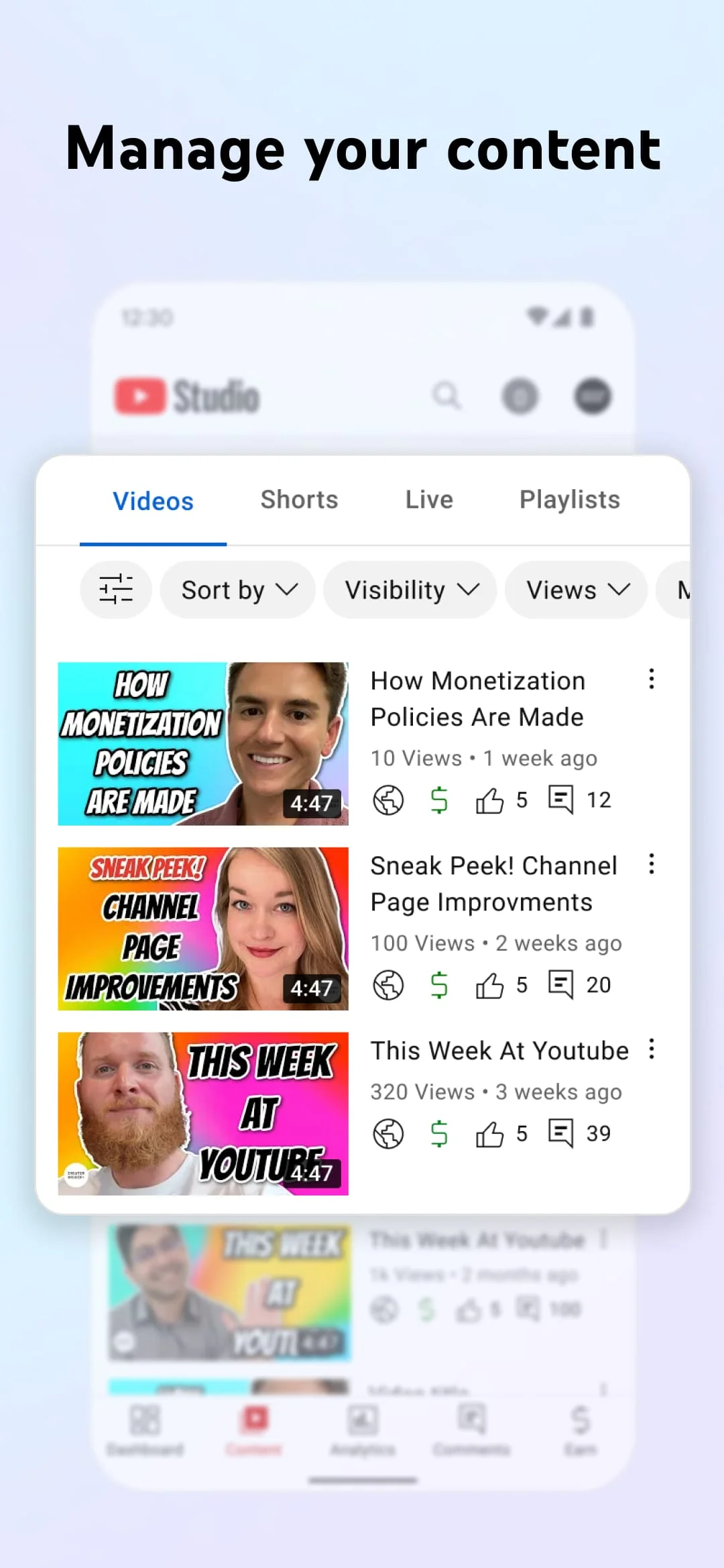 YouTube Studio Screenshot 4