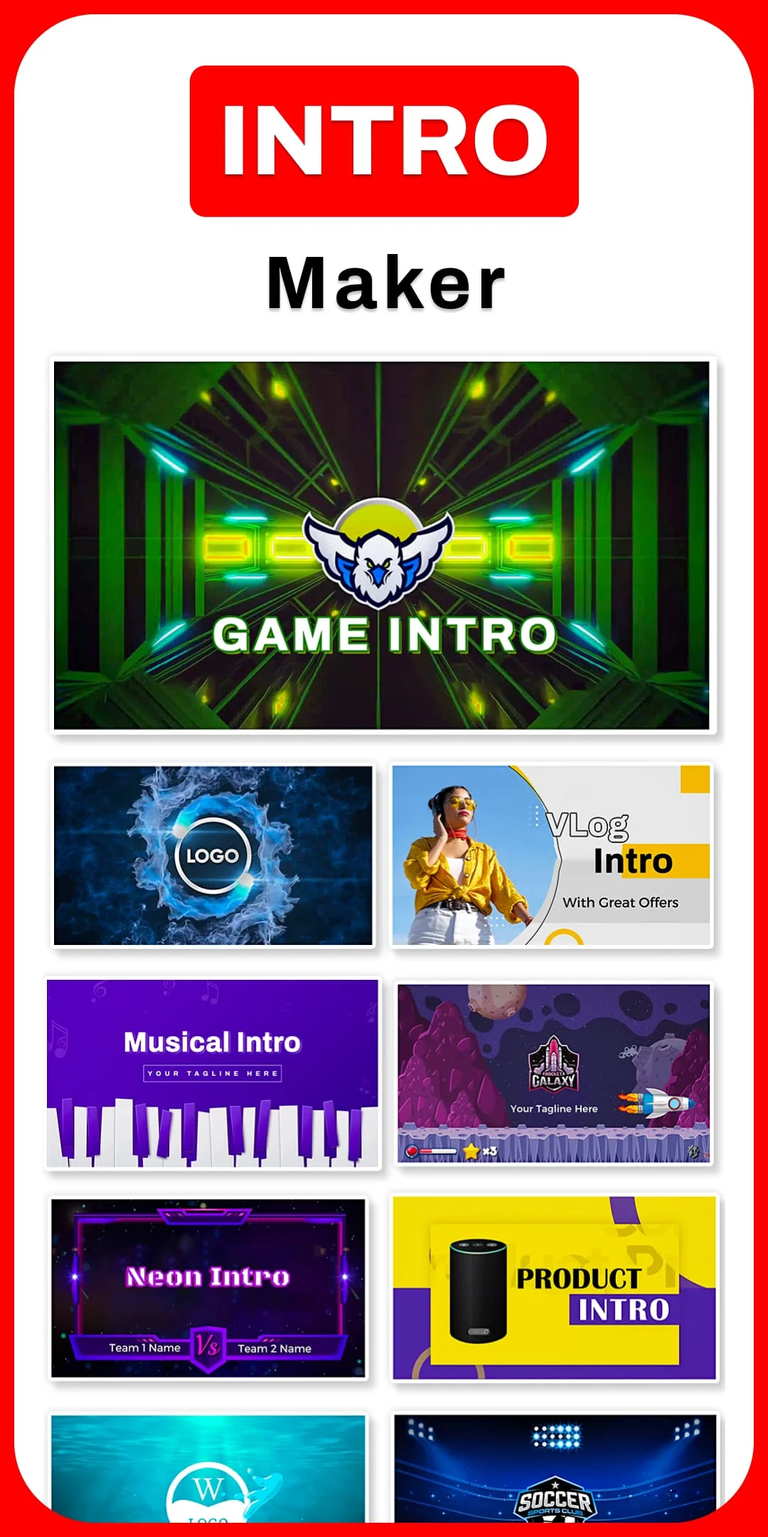 Intro Maker, Outro Maker Screenshot 1