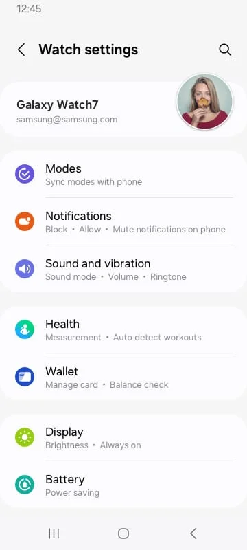 Galaxy Wearable Screenshot 3