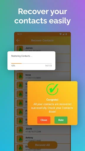 Recover Deleted Contacts Screenshot 2