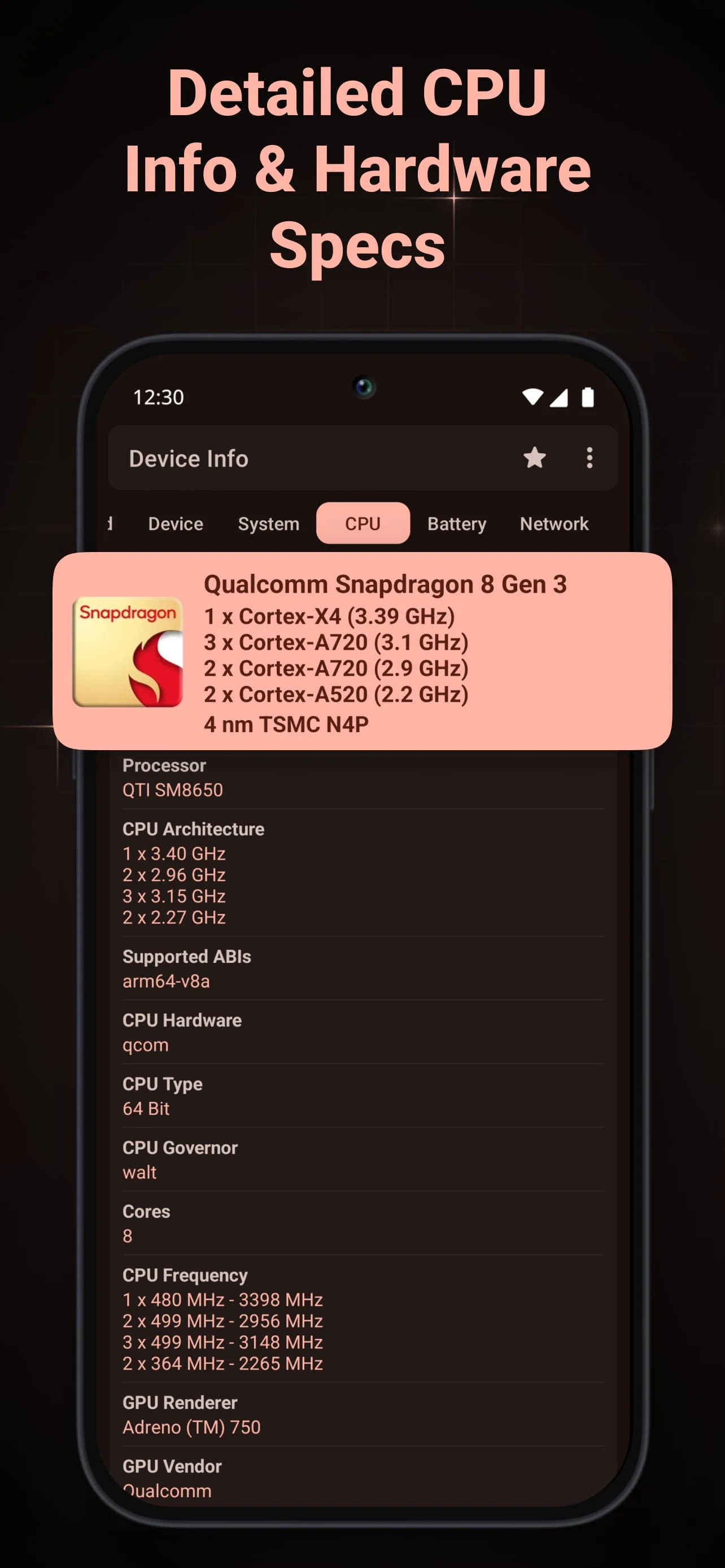 Device Info: System & CPU Info Screenshot 3